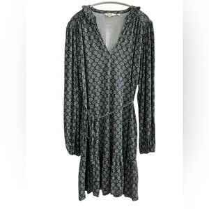 Boden Geometric Floral Jersey Dress